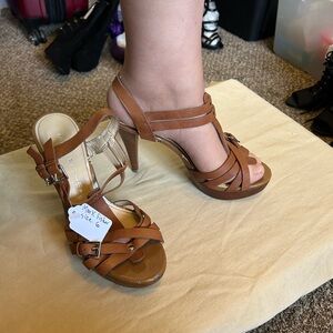 Marc Fisher Women's Tan Strappy Heels